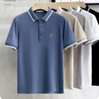 ฤดูร้อนรุ่นใหม่ผู้ชายแขนสั้น T เสื้อเชิ้ตปักลายปกธุรกิจไซส์ใหญ่ POLO เสื้อทีเชิ้ตสีทึบทรงหลวมแฟชั่น