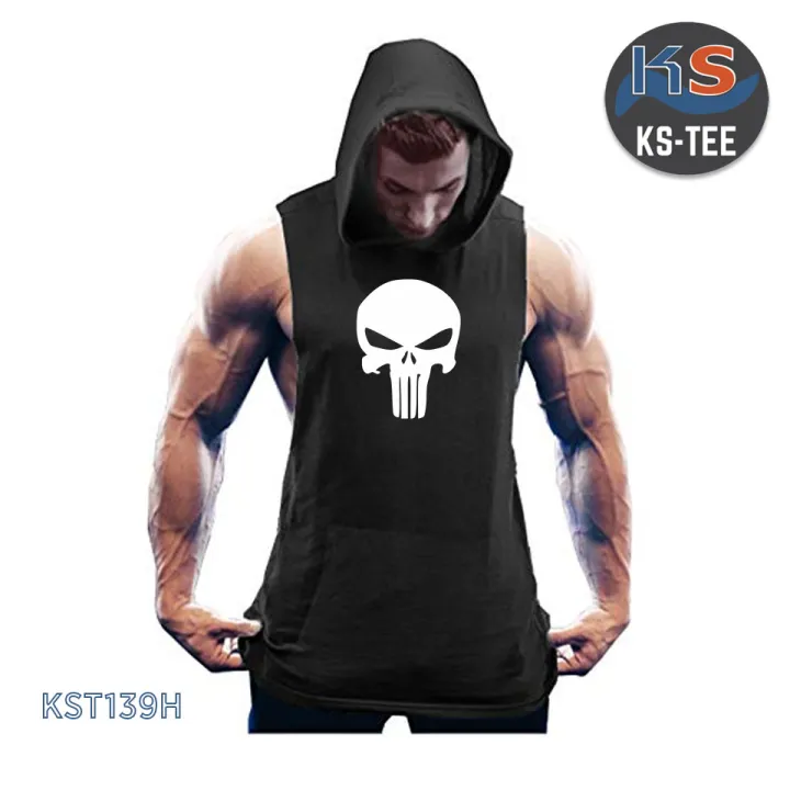Interactie Voorschrijven herberg The Punisher (Skull) Hoodie Gym Shirt Muscle Shirt tshirt printed graphic  gym tee Mens t shirt Fitness shirts for men tshirts on sale | Lazada PH