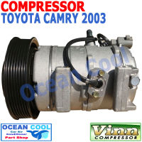 คอมเพรสเซอร์ แคมรี่ ACV30 ปี 2002 - 2006 COM0059 10S17C Compressor TOYOTA CAMRY ACV30 คอมแอร์รถยนต์ คอม แอร์ คอมเพลสเซอร์ โตโยต้า แคมรี่ พ.ศ. 2545 ถึง 2549 อะไหล่ แอร์ รถยนต์