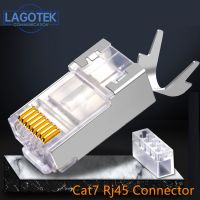 【On Sale】 hengqinbi 50ชิ้น/ล็อต RJ45ตัวเชื่อมต่อสายเคเบิลเครือข่ายขั้วต่อ Cat6a Cat7 RJ45ปลั๊ก FTP 8P8C ตัวเชื่อมต่อแบบหนีบ1.3มม.