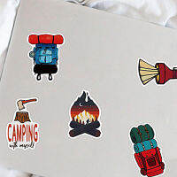 ruyifang 50pcs outdoor camping สติ๊กเกอร์ท่องเที่ยวป่าสติ๊กเกอร์ pvc Graffiti Sticker กีตาร์