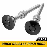 2 PCS Push Button Quick Release Hood Bonnet Pins Lock Clip Car Bumper Latch Kit