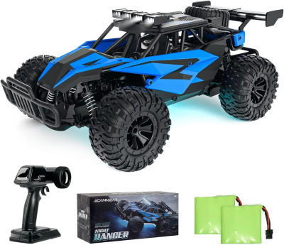 ACAMMZAR AT2 Remote Control Car, 1:16 20+Km/h High Speed Off Road RC Car, All Terrains 2WD RC Trucks Vehicle, with 2 Batteries 70+min Play Time for Adults Boys 8-12 Kids