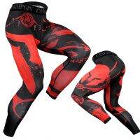 tfu336336 ขายดีที่สุด - /♧✱☬ NEW Compression Leggings Men 39;s Quick-drying Tights Stretchy Training Pants Gym Print Men Jogger Trousers