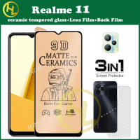 3in Realme กระจกเทมเปอร์เซรามิก1 OPPO Realme 11 5i 6i 6 5 Pro 8 9 10 5G 4G 8Pro 9i 10Pro 11Pro 11 C11 C3 C15 C17 C20 C20A C21 C25 C25S C25Y C30 C31 C33ฟิล์มบางด้าน C55 C53 + ฟิล์มเลนส์ + ฟิล์มด้านหลัง