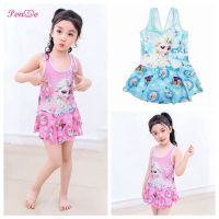 COD SDFGERGERTER Childrens Cartoon Swimsuit Kids Frozen Swimwear Girls Elsa Dress Princess Swimming Costume