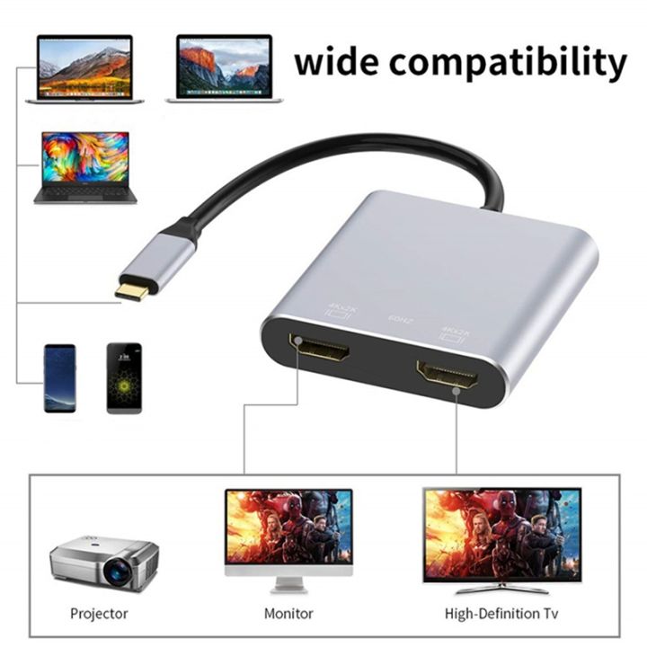 4in1-usb-type-c-hub-to-dual-4k-hd-compatible-charge-port-usb-c-docking-station-adapter-support-dual-screen-display