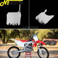 บอร์ดตัวเลข Supermoto กรอบป้ายทะเบียนชื่อหน้าสีขาวสำหรับ Honda CRF250R CRF450R CRF 250 450 R มอเตอร์ครอสลุยโคลน Enduro