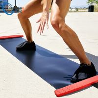 140/200/230cm Yoga Sliding Mat Sports Fitness Glide Plate Skating Training Glide Mat For Ice Hockey Roller Skating Leg Exercise