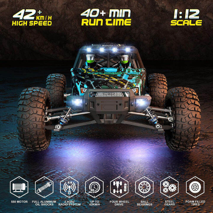 haiboxing-2995-remote-control-truck-1-12-scale-rc-buggy-550-motor-upgrade-version-42km-h-high-speed-rc-cars-electric-powered-4x4-off-road-rc-trucks-rtr-ideal-hobby-for-kids-amp-adults-40-min-play