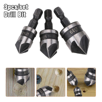 3ชิ้นเซ็ตเหล็กคาร์บอนสูง Hex S Hank ห้าใบมีด Countersink ชุดที่น่าเบื่อสำหรับไม้โลหะด่วนเปลี่ยนสว่านเครื่องมือ121619มิลลิเมตร