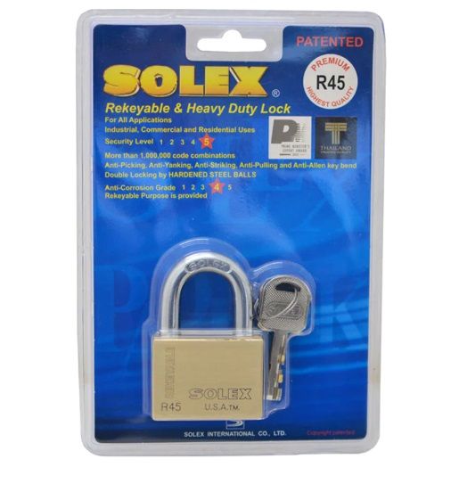 กุญแจล๊อคประตู-กุญแจโซเล็กแท้-กุญแจ-solex-แท้-กุญแจ-solex-กุญแจล๊อคบ้าน-กุญแจ-solex-40-กุญแจ-solex-50-ทองเหลืองแท้-มีขนาด-40-45-50mm