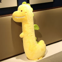 ตุ๊กตาไดโนเสาร์หมอนอิงยาว2สีเลือกของเล่นกำมะหยี่ขนยาวสีเหลืองสีเขียว