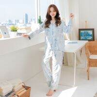 ชุดนอน Muslin pajamas  ?ชุดนอนผ้าใยธรรมชาติ ชุดนอนเพื่อสุขภาพ การหลับนอนที่ดี ?(C310)