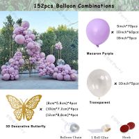 Macaron Purple Matte White Balloons Garland Chain Wedding Decoration Macaron Baby Pink Ballon Arch DIY Birthday Party Decor