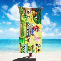 ◙№ஐ 3D Print Cartoon Mario Game Bath Towel Beach Towel Children Kids Baby Adult Girls Absorbent Microfiber Face Body Beach Washcloth