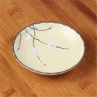 Japanese ceramic plate saucer hot pot sauce plate sushi sauce dish snack plate Korean cold food tray soy sauce dish sauce cup