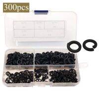 300 Buah/Set Set Pencuci Kunci Baja Caron Hitam M3 M4 M5 M6 M8 Kit Beragam Pencuci Musim Semi