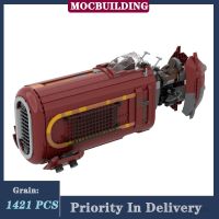 MOC Space Film Speeder Model Building Block Assembly Airship Transport Vehicle Collection Series Toy Gifts