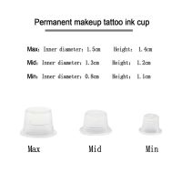 ‘；【-【 100Pcs Plastic Disposable Microblading Tattoo Ink Cups For ​Permanent Makeup Pigment Clear Holder Container Cap Tattoo Supplies