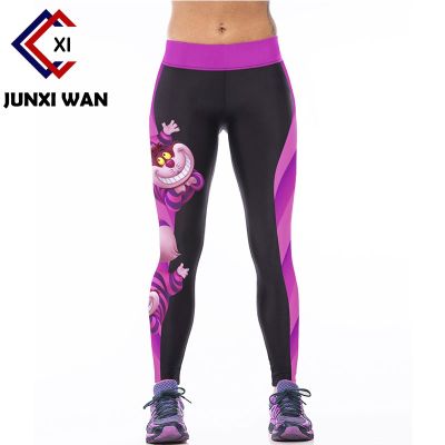 [ใหม่] 3D Cat พิมพ์ Leggings ผู้หญิงออกกำลังกายฟิตเนส Legging Slim กางเกงสูงเอว Tights Leggins S 3XL