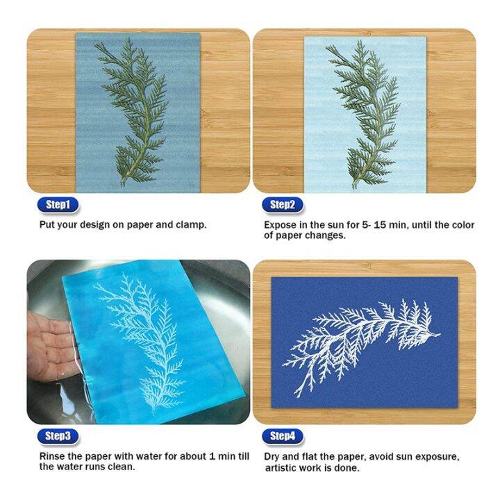 cyanotype-paper-30-pcs-a5-sun-print-paper-kit-high-sensitivity-sun-print-nature-printing-paper-solar-drawing-pape