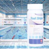 3In1 Spa Pool แผ่นทดสอบน้ำฟรีกระดาษทดสอบคลอรีน / โบรมีน PH Alkalinity