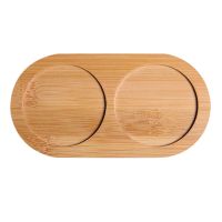 1pc Bamboo Tray Cup Tea Tray Desktop Display Plate Bathroom Kichen Storage Tray Home Office Decor Clean Elegant Style