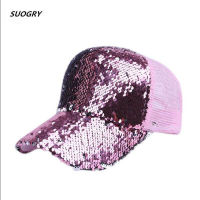 Shiny Cap Uni Summer 2019 Sequins Mesh Baseball Cap Snapback Hat Women Men Adjustable Hip Hop Glitter Party Club Gathering