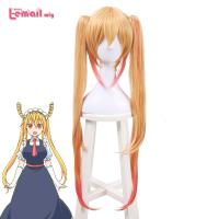 L-email wig Miss Kobayashis Dragon Maid Tohru Cosplay Wigs with Bangs Ponytails Synthetic Hair Heat Resistant Kanna Quetzalcoatl [ Hot sell ] Toy Center 2