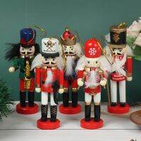 [A Warm]10ซม./12ซม. ไม้ Nutcracker Puppet เครื่องประดับเดสก์ท็อปตกแต่งการ์ตูนวอลนัททหาร Band ตุ๊กตา Nutcracker Miniatures