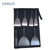 Karlux ชุดเกรียงโป้วสี วัสดุเหล็ก 7ชิ้นพร้อมซองผ้า Scraper Set 1, 1.5, 2, 2.5, 3, 4, 5 Inch