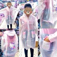 เสื้อกันฝน ชุดกันฝน Raincoat Hello Kitty ลายคิตตี้ ลิขสิทธิ์ถูกต้อง ชุดแบบหนา พร้อมกระเป๋า