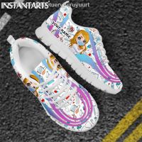 ❡♀ 37ytseyryeuytuerytuiruyuurt INSTANTARTS-Tênis Casuais para Meninas Enfermeira Personalizada Design Médico Mulheres Flats Sapatos Enfermagem Feminina Up Sneakers Moda