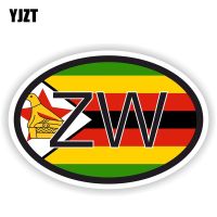 YJZT 13.5CM*9CM Car Styling ZIMBABWE ZW Flag Country Code Window Car Stikcer Decal 6-0957 Bumper Stickers Decals  Magnets