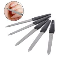 Aiong 5pcs Plastic Handle Metal Double Sided Nail Files Pro Manicure Pedicure Tool