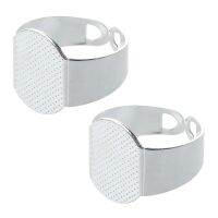 20 PCS 15 mm Silver Crafting Oval Adjustable Ring Holder