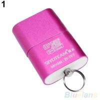 มินิยูเอสบีพกพาใหม่ไมโครการ์ดความจำ T-Flash อะแดปเตอร์แฟลชไดร์ฟเครื่องอ่านการ์ดเครื่องอ่านการ์ด