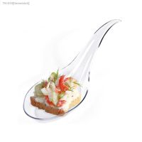 ♂ Free Shipping - 40/Pack Home Party Wedding Disposable Plastic Tableware Supplies 120x25mm Transparent Wave Dessert Spoon