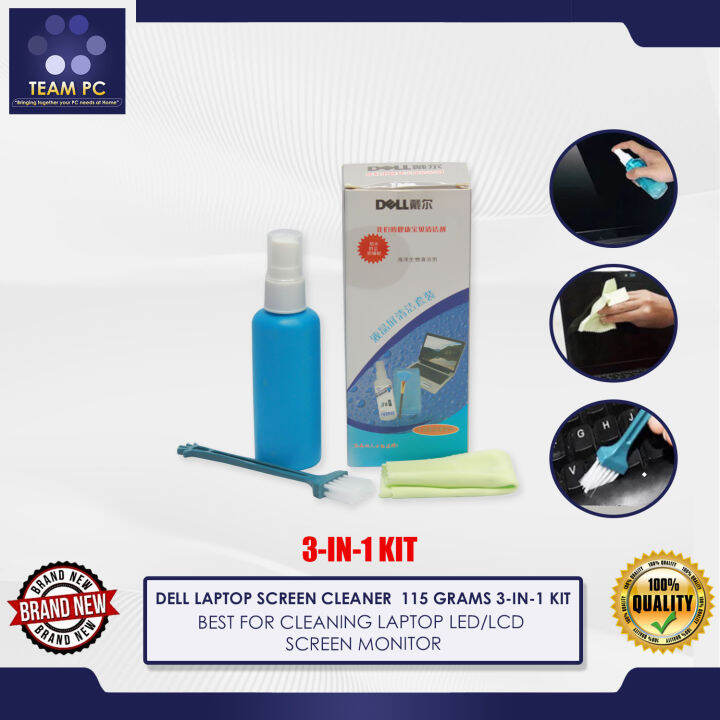 DELL LAPTOP SCREEN CLEANER 115 GRAMS 3IN1 KIT, BEST FOR CLEANING