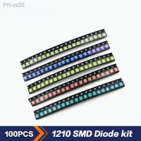 100PCS SMD Light Emitting Diode White Blue Red Yellow Green LED Light Diode Lot of Electronic Components 1210