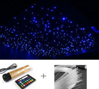 12V 10W RGBW LED Fiber Optic Light Car Roof Star Engine Source RF Sound Audio App smart Remote Controlled+0.75mm end glow cable