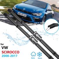 ใบมีดไม้เช็ดรถสำหรับ Volkswagen VW Scirocco R GTS อุปกรณ์เสริม2008 ~ 2017ที่ปัดน้ำฝนอุปกรณ์เสริมรถยนต์2009 2010 2011 2012