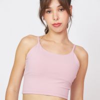 [Peaches active] Luxeflex Cami Crop Top (Prague) - สปอร์ตบราชมพู / ชุดชั้นในออกกำลังกาย บราไขว้หลัง