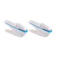 2X No Nails Stapling Machine Mini Cute Book Stapler No Staples Required Stapleless Stapler Without Staple White