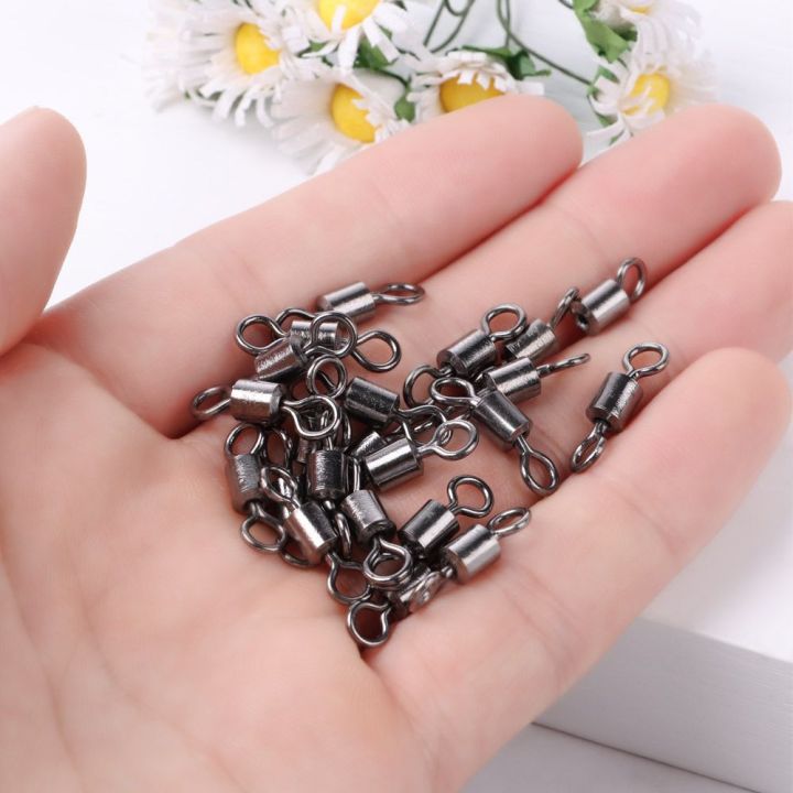 zhuwnana-100pcs-lot-หลายขนาด-ทนทาน-อุปกรณ์รอกตกปลา-โรลลิ่งสหมุน-คอนเนคเตอร์ตกปลา-แหวนแข็ง-คอนเนคเตอร์หมุนตกปลา