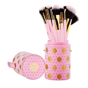 HCMBộ Cọ 11 Cây BH COSMETICS Dot Collection - 11 Piece Brush Set Pink