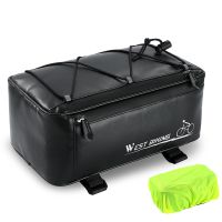 WEST BIKING Multifunctional Bicycle Rear Seat Bag Waterproof Cycling Bike Rack Trunk Cargo Bag Pannier Large Capacity Handbag