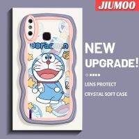 เคส JIUMOO สำหรับ Infinix Smart 4เคส X653 4C ลายการ์ตูนน่ารักโดราเอมอนดีไซน์ใหม่สีสันสดใสเคสนิ่มใส่โทรศัพท์ขอบเป็นคลื่นเคสใสเลนส์กล้องถ่ายรูปเคสโปร่งใสป้องกันการกระแทก