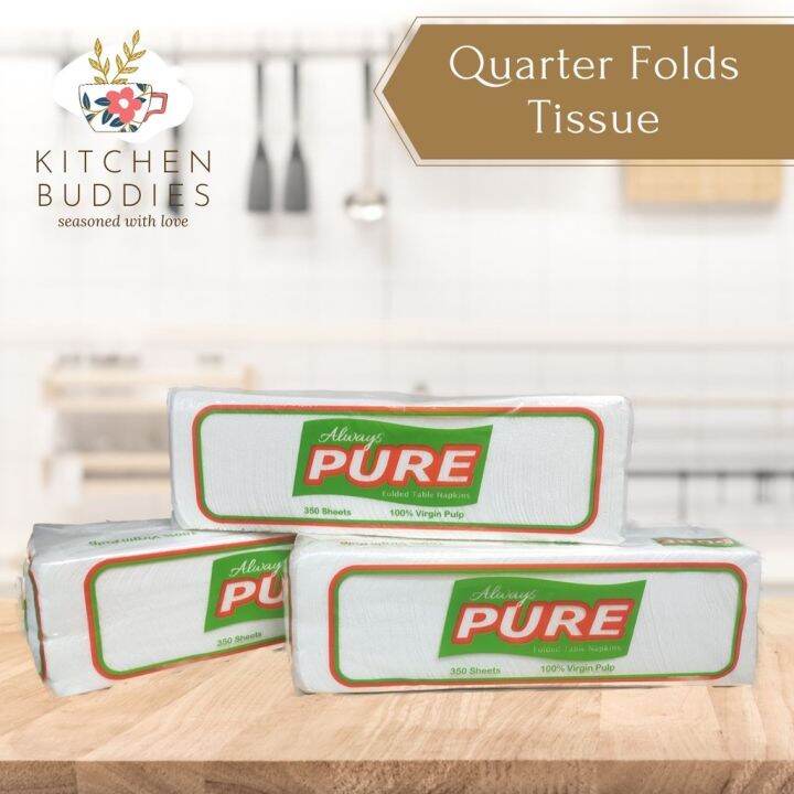 Table Napkin (Quarter Fold) Tissue 350 sheets per pack | Lazada PH